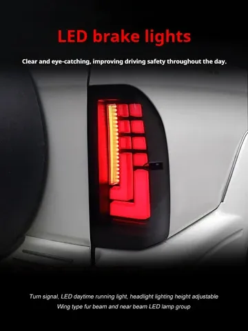 Задние LED-фонари динамический поворотник для Toyota Prado LC90/LC95 (1996-2002), комплект, комплект, FT Carlight Carlight — фото 2