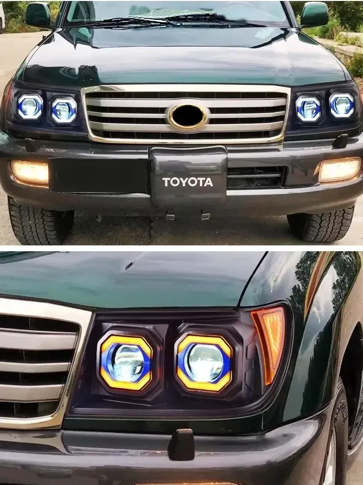 Фары передние LED с ходовыми огнями для Toyota Land Cruiser 100 (1998-2007), комплект, комплект, FT Carlight Carlight — фото 7