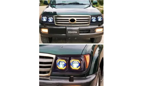 Фары передние LED с ходовыми огнями для Toyota Land Cruiser 100 (1998-2007), комплект, комплект, FT Carlight Carlight — фото 7