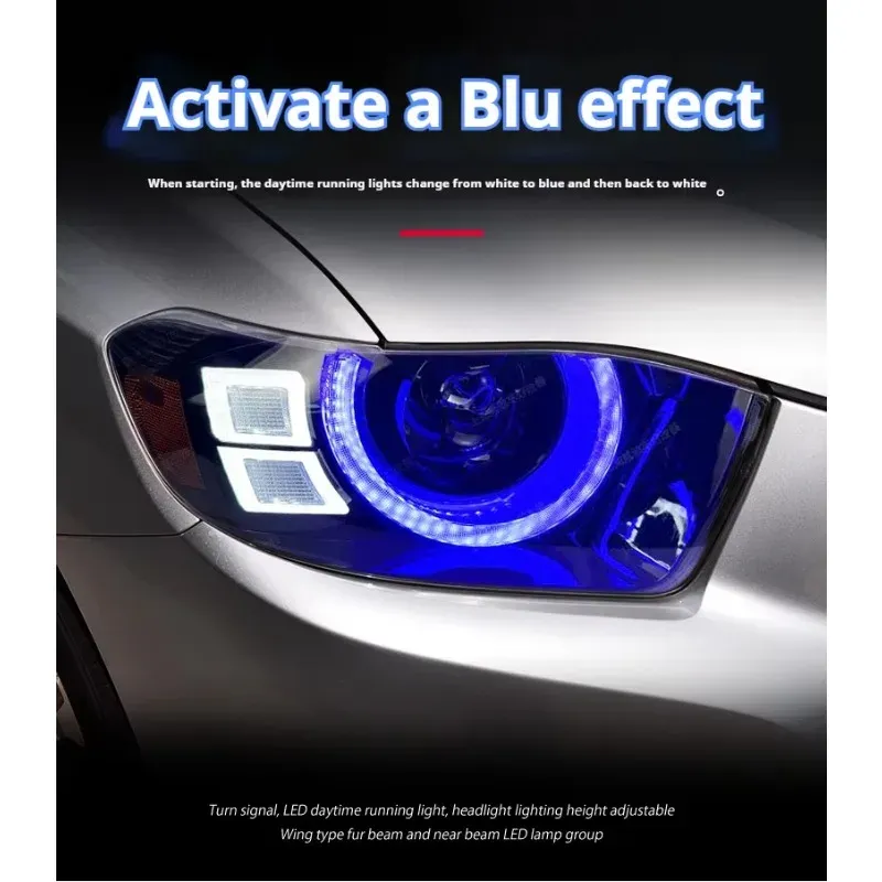 Фары передние LED с ходовыми огнями для Toyota Highlander (2007-2011), комплект, комплект, FT Carlight Carlight — фото 2