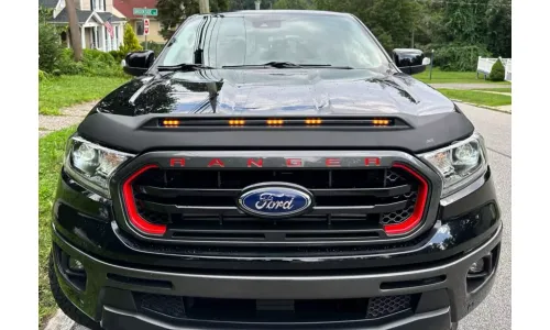 Матовая черная защита капота AVS Aeroskin Lightshield для Ford Ranger 2019-23 годов выпуска — фото 1