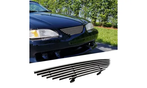 хром решетка с ламелями центральная верхняя Grill, вставка 1994-1998 Ford Mustang 95 96 — фото 1
