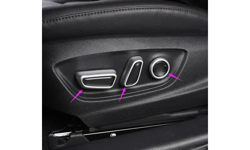 Накладки на кнопки регулировки сидений Toyota Camry V70 2018-, обрамления, матовый хром — фото 1