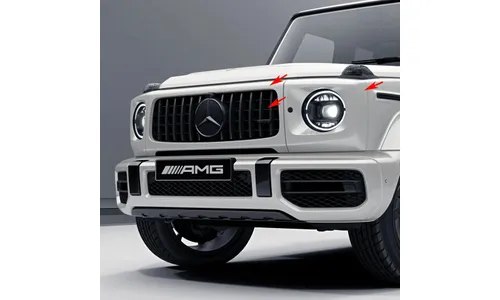 Комплект решетки Panamericana G 63 AMG Mercedes-Benz G-Класс W463A, темный хром — фото 2