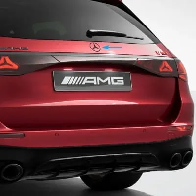 Эмблема-звезда Mercedes-Benz E W214 на крышку багажника, темный хром — фото 1