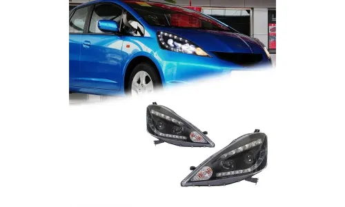 Фары передние LED с ходовыми огнями для Honda Fit Jazz (2008-2010), комплект, комплект, FT Carlight Carlight — фото 1