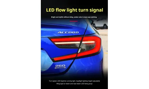 Задние LED-фонари динамический поворотник для Honda Accord 10 (2018-2022), комплект, комплект, FT Carlight Carlight — фото 5