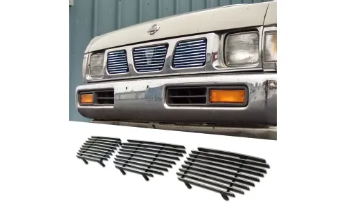 Nissan Hardbody 1995 1996 1997 хром верхняяr решетка с ламелями Grill, вставка — фото 1