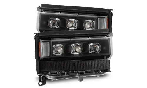 Фары проекторные светодиодные Black Nova для Toyota Land Cruiser 2024–2026, AlphaRex — фото 1