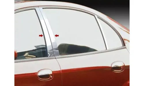 Накладки стоек дверей из нержавеющей стали 4 шт отделка двери QAA для Suzuki Verona 2004-2006 — фото 1