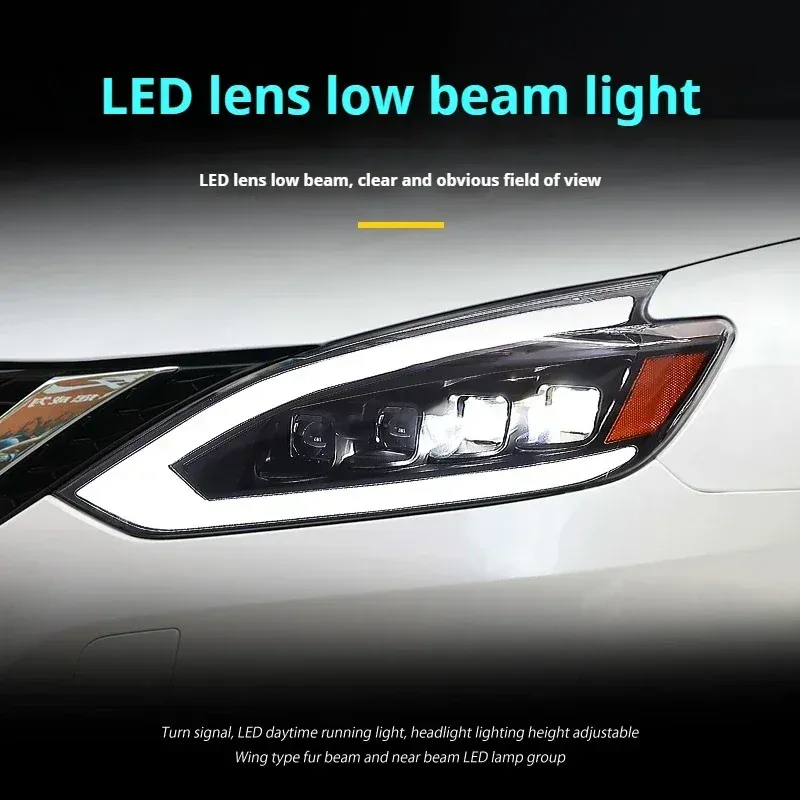 Фары передние LED с ходовыми огнями для Nissan Sylphy (2016-2022), комплект, FT Carlight — фото 4