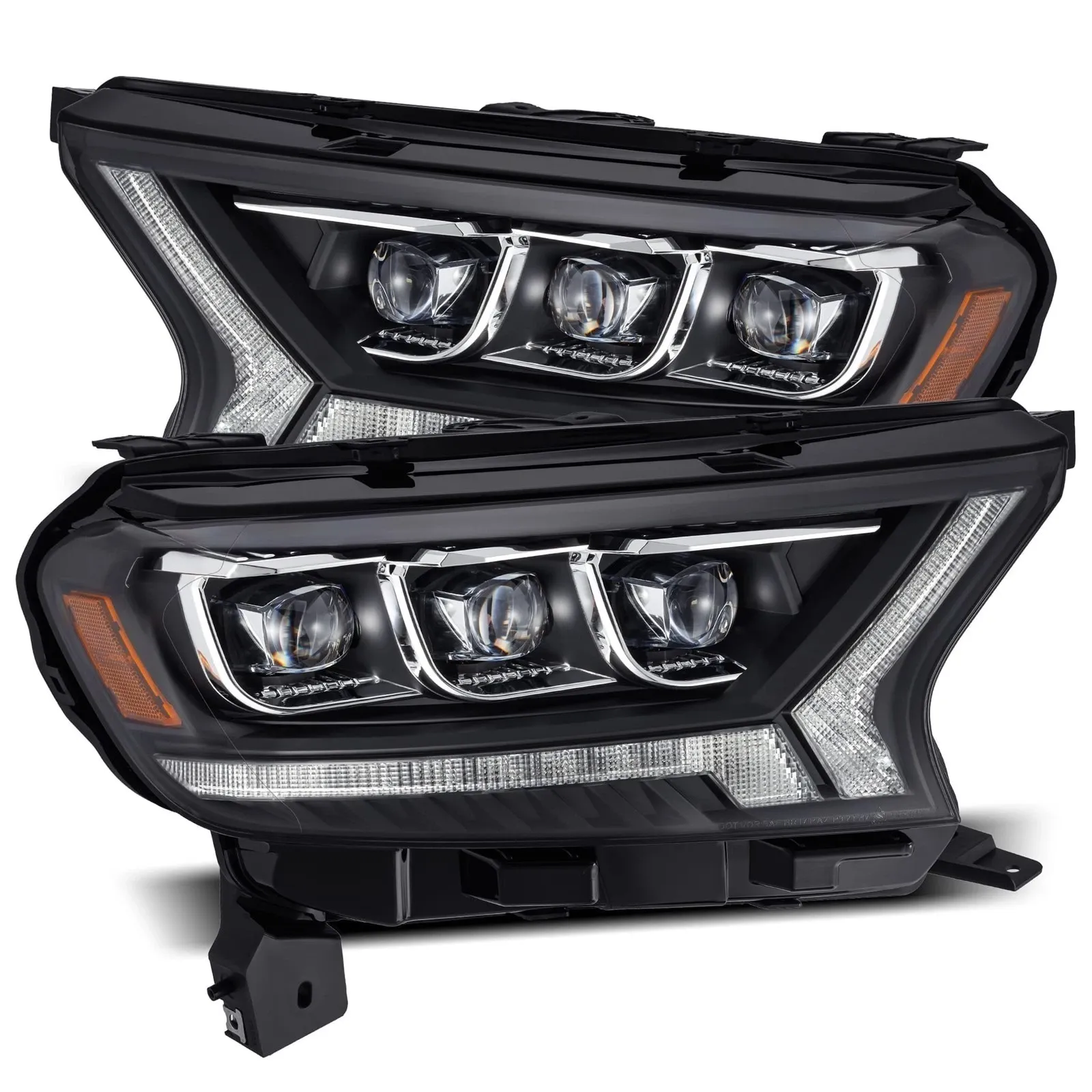 Фары проекторные светодиодные NOVA Black для Ford Ranger XL/XLT 2019–2023, AlphaRex — фото 2