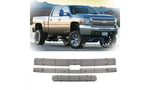 хром решетка с ламелями Grill, вставка Combo 11-14 Chevy Silverado 2500HD/3500HD — фото 1