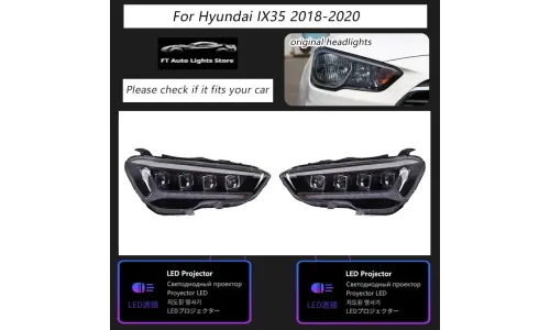 Фары передние LED с ходовыми огнями для Hyundai IX35 (2018-2020), комплект, комплект, FT Carlight Carlight — фото 1