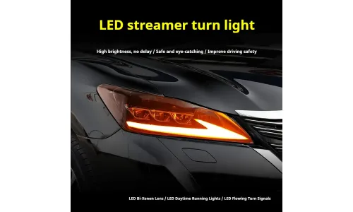 Фары передние LED с ходовыми огнями для Toyota Crown (2015-2018), комплект, FT Carlight — фото 3