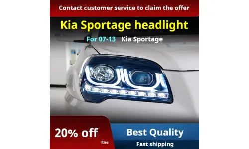 Фары передние LED с ходовыми огнями для Kia Sportage (2006-2012), комплект, комплект, FT Carlight Carlight — фото 2
