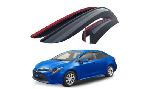 Дефлекторы боковых окон 2020-2024 Toyota Corolla, накладные, GoodYear — фото 1