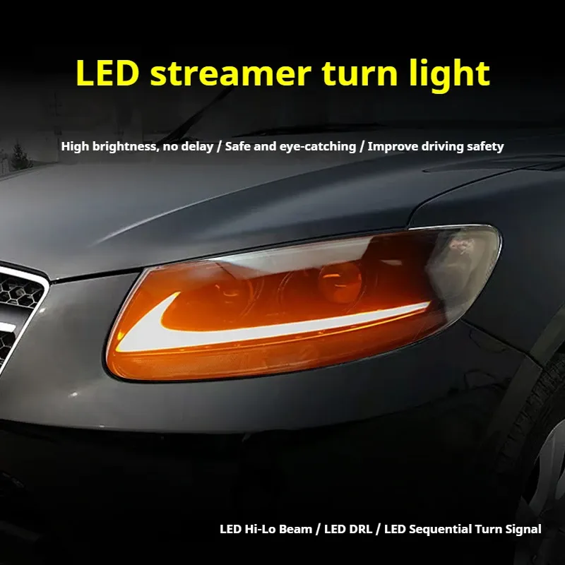 Фары передние LED с ходовыми огнями для Hyundai Santa Fe (2006-2012), комплект, комплект, FT Carlight Carlight — фото 3