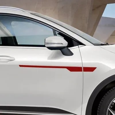 Комплект наклеек на крылья и передние двери Kia Sportage NQ5, красный, 4 шт. — фото 1