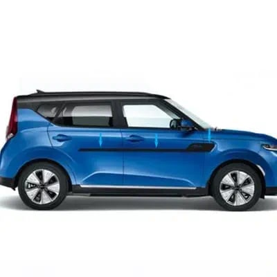 Комплект декоративных наклеек Kia Soul 3 на крыло, черный металлик — фото 1