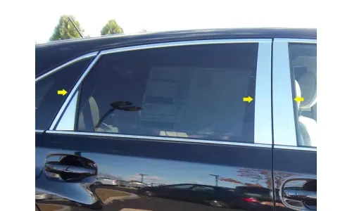 Накладки стоек дверей из нержавеющей стали 6 шт отделка окон QAA для Toyota Venza 2009-2015 — фото 1