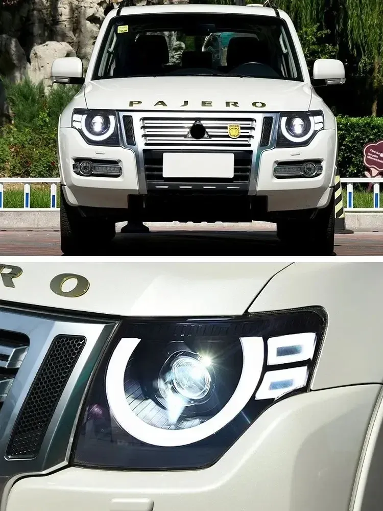 Фары передние LED с ходовыми огнями для Mitsubishi Pajero (2005-2021), комплект, комплект, FT Carlight Carlight — фото 7