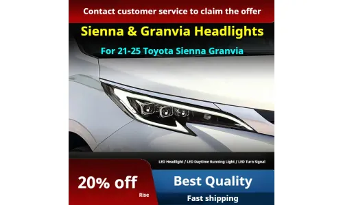 Фары передние LED с ходовыми огнями для Toyota Sienna Granvia (2021-2025), комплект, комплект, FT Carlight Carlight — фото 2