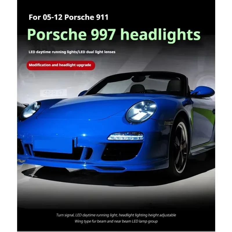 Фары передние LED с ходовыми огнями для Porsche 911 997 (2005-2012), комплект, комплект, FT Carlight Carlight — фото 5