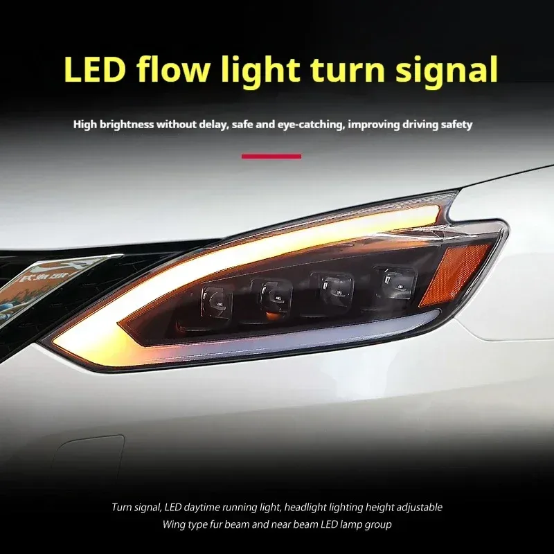 Фары передние LED с ходовыми огнями для Nissan Sylphy (2016-2022), комплект, FT Carlight — фото 3