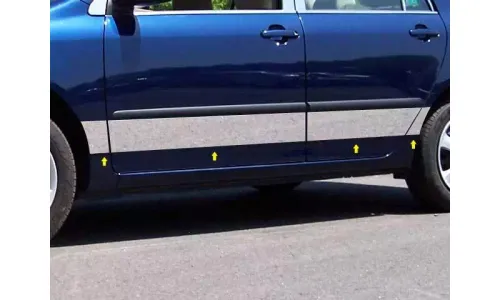 TOYOTA COROLLA 2003-2008 ИЗ НЕРЖАВЕЮЩЕЙ СТАЛИ ХРОМИРОВАННАЯ КАЧАЮЩАЯСЯ ПАНЕЛЬ МОЛДИНГ 8 ШТ — фото 1