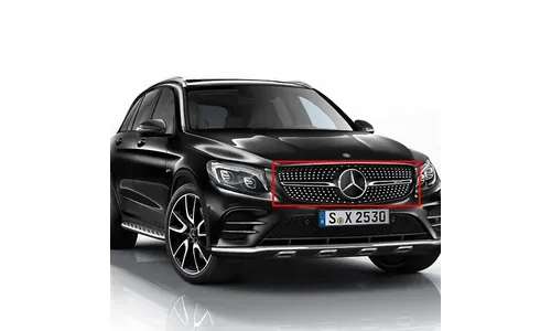 Решетка радиатора Diamond GLC 43 AMG Mercedes-Benz GLC X253 с камерой 360° — фото 1