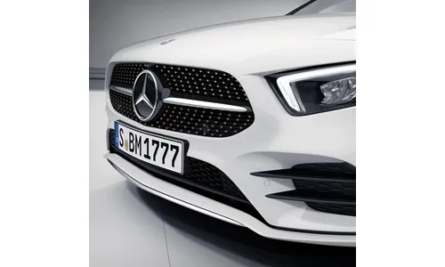 Комплект решетки Diamond Edition 1 с медными штифтами Mercedes-Benz A-Класс W177 дорестайлинг без камеры 360° — фото 1