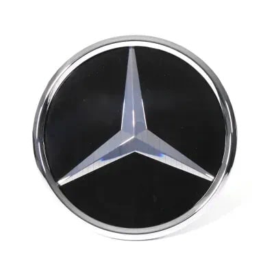 Закрытая эмблема-звезда Distronic Mercedes-Benz C-Class 204, E-Class 207 и CL C216, черный фон/хром — фото 1