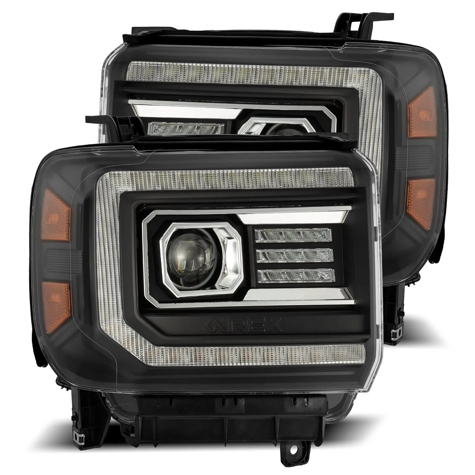 Фары светодиодные Black Luxx для GMC Sierra 1500/2500/3500 2015–2018, AlphaRex — фото 2
