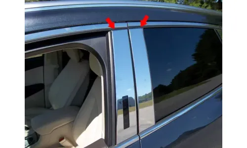 Накладки стоек дверей из нержавеющей стали 4 шт отделка двери QAA для Lincoln MKC 2015-2019 — фото 1