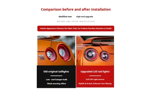 Задние LED-фонари динамический поворотник для Nissan GT-R R35 (2008-2023), комплект, комплект, FT Carlight Carlight — фото 7