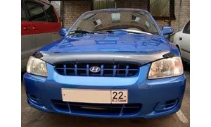 Дефлектор капота темный HYUNDAI ACCENT 2004- (Тагаз), NLD.SHYACC0012 / Хендай Акцент — фото 1
