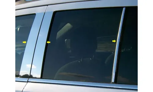 Накладки стоек дверей из нержавеющей стали 6 шт отделка окон QAA для Jeep Compass 2011-2017 — фото 1