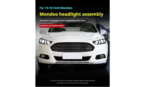 Фары передние LED с ходовыми огнями для Ford Fusion Mondeo MK5 (2013-2016), комплект, комплект, FT Carlight Carlight — фото 4