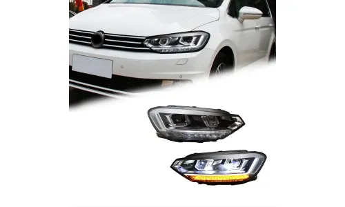 Фары передние LED с ходовыми огнями для VW Touran L (2016-2020), комплект, комплект, FT Carlight Carlight — фото 1