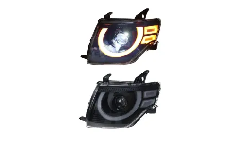 Фары передние LED с ходовыми огнями для Mitsubishi Pajero (2005-2021), комплект, комплект, FT Carlight Carlight — фото 5