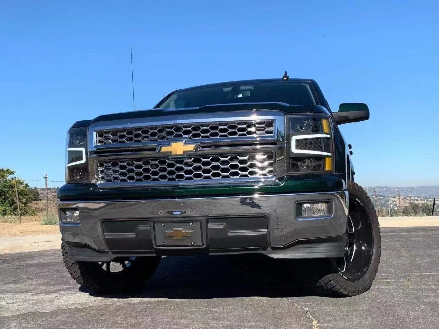 Фары проекторные Pro Alpha-Black для Chevy Silverado 1500 2014–2015, AlphaRex — фото 2