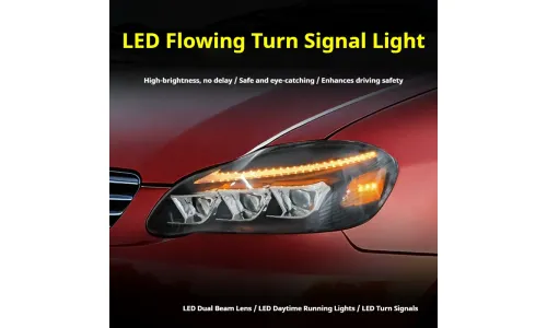Фары передние LED с ходовыми огнями для Toyota Corolla (2003-2008, США), комплект, комплект, FT Carlight Carlight — фото 3