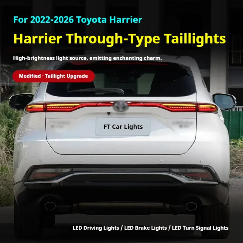Задние LED-фонари динамический поворотник сквозные для Toyota Harrier (2022-2026), комплект, комплект, FT Carlight Carlight — фото 5