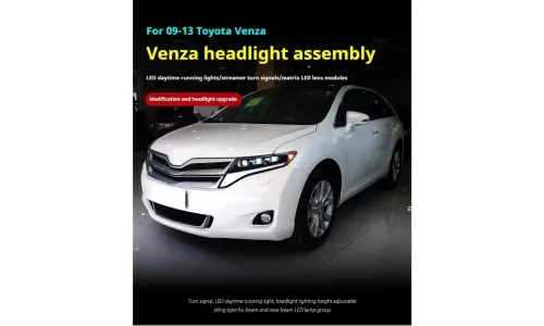 Фары передние LED с ходовыми огнями для Toyota Venza (2009-2013), комплект, FT Carlight — фото 4