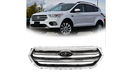 Верхняя решетка переднего бампера для 2017–2019 Ford Escape сменная черная хромированная новая — фото 1
