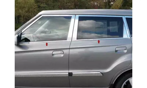 Накладки на молдинги окон из нержавеющей стали хром 4 шт. для Kia Soul 2010-2013 | WS10830 — фото 1