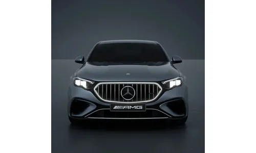 Комплект решетки Panamericana E 53 AMG с подсветкой Mercedes-Benz E-Класс W214, хром, Distronic 239/258, с камерой 360° — фото 4