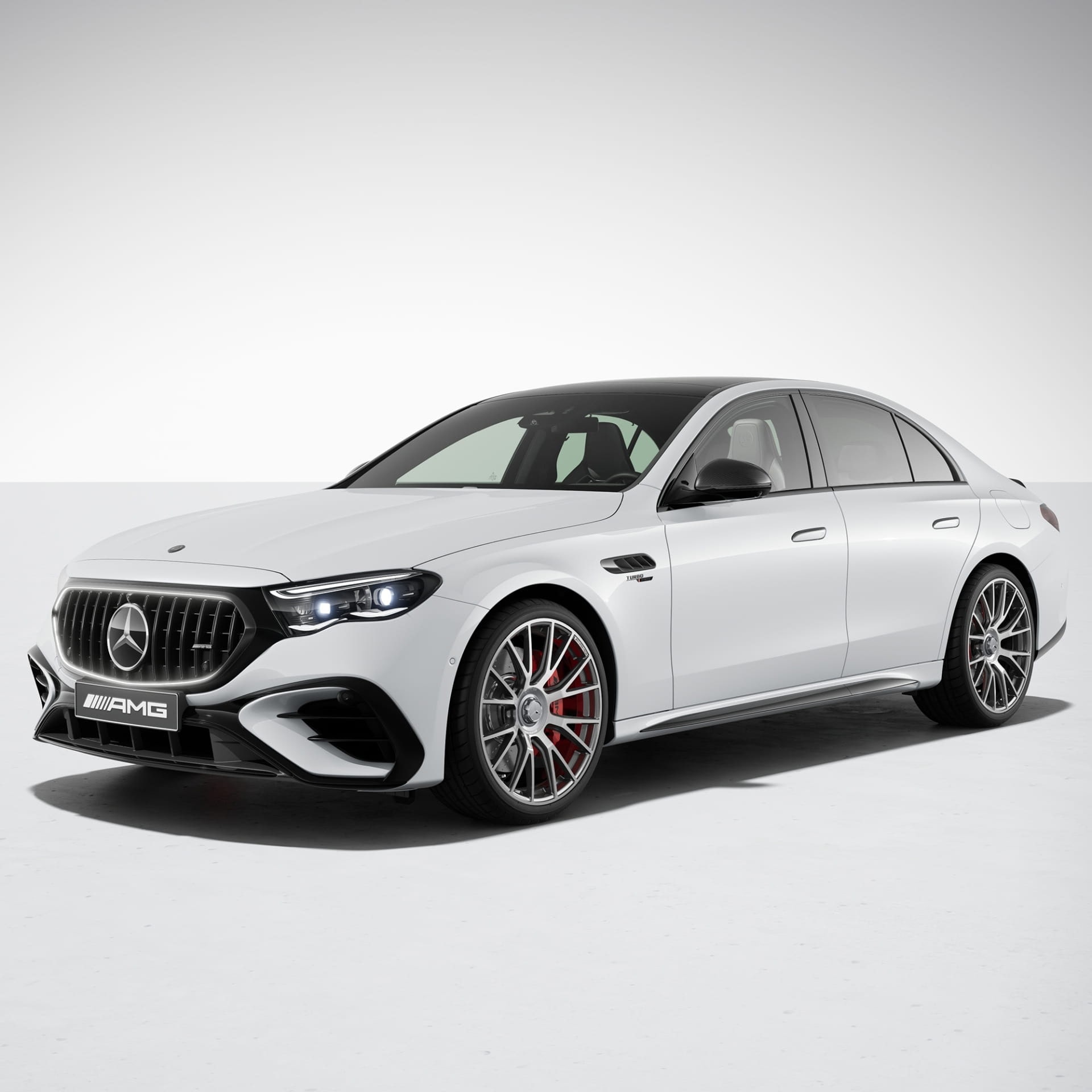 Комплект решетки Panamericana E 53 AMG с подсветкой Mercedes-Benz E-Класс W214, темный хром, Distronic 233, без камеры 360° — фото 3