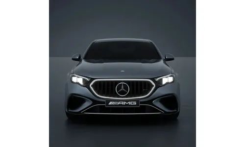 Комплект решетки Panamericana E 53 AMG с подсветкой Mercedes-Benz E-Класс W214, темный хром, Distronic 233, без камеры 360° — фото 4